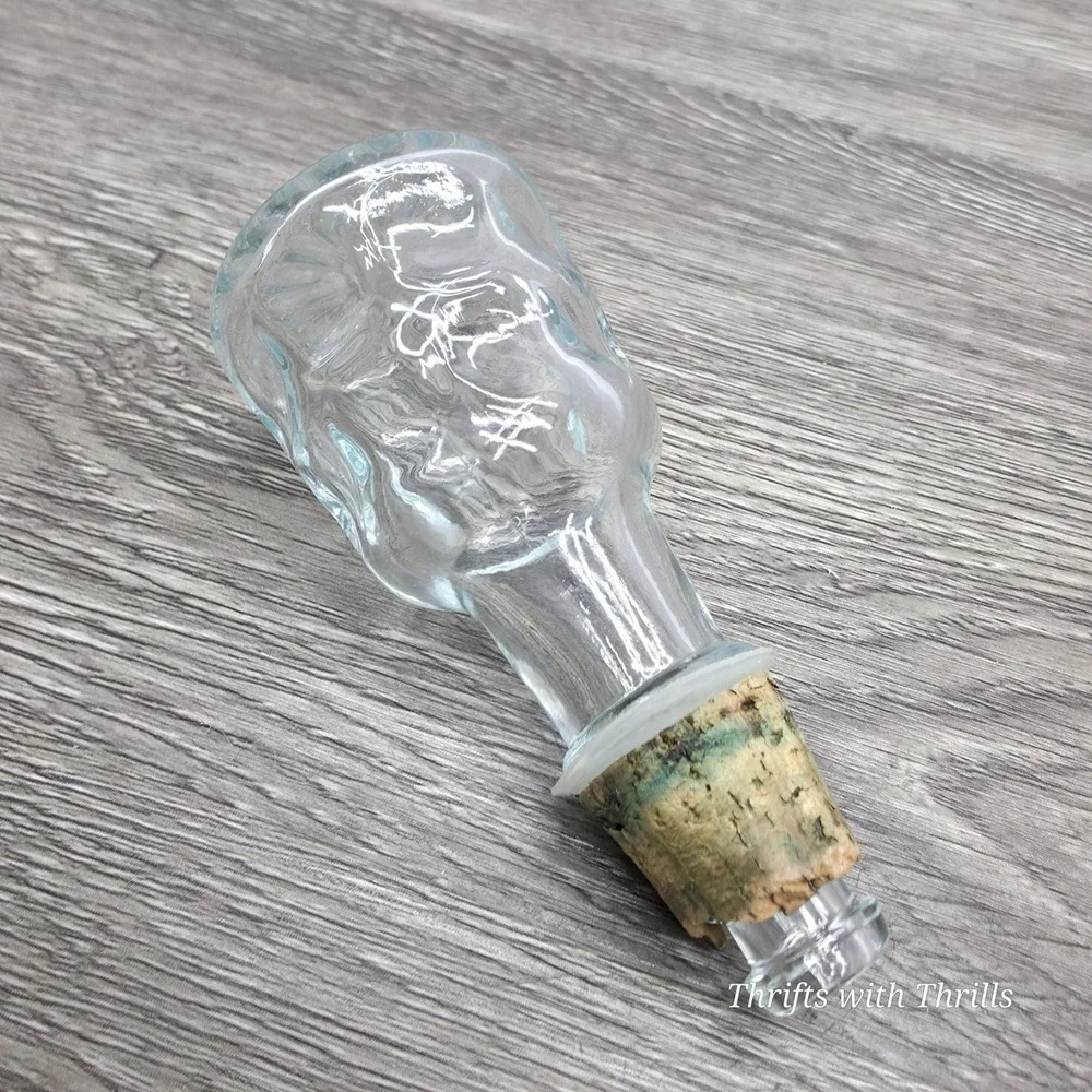 Rare Antique Glass Liquor Decant Bottle - 
